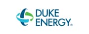 Duke Energy client trademarked blue font uppercase text logo used to represent a satisfied Fulfillit client
